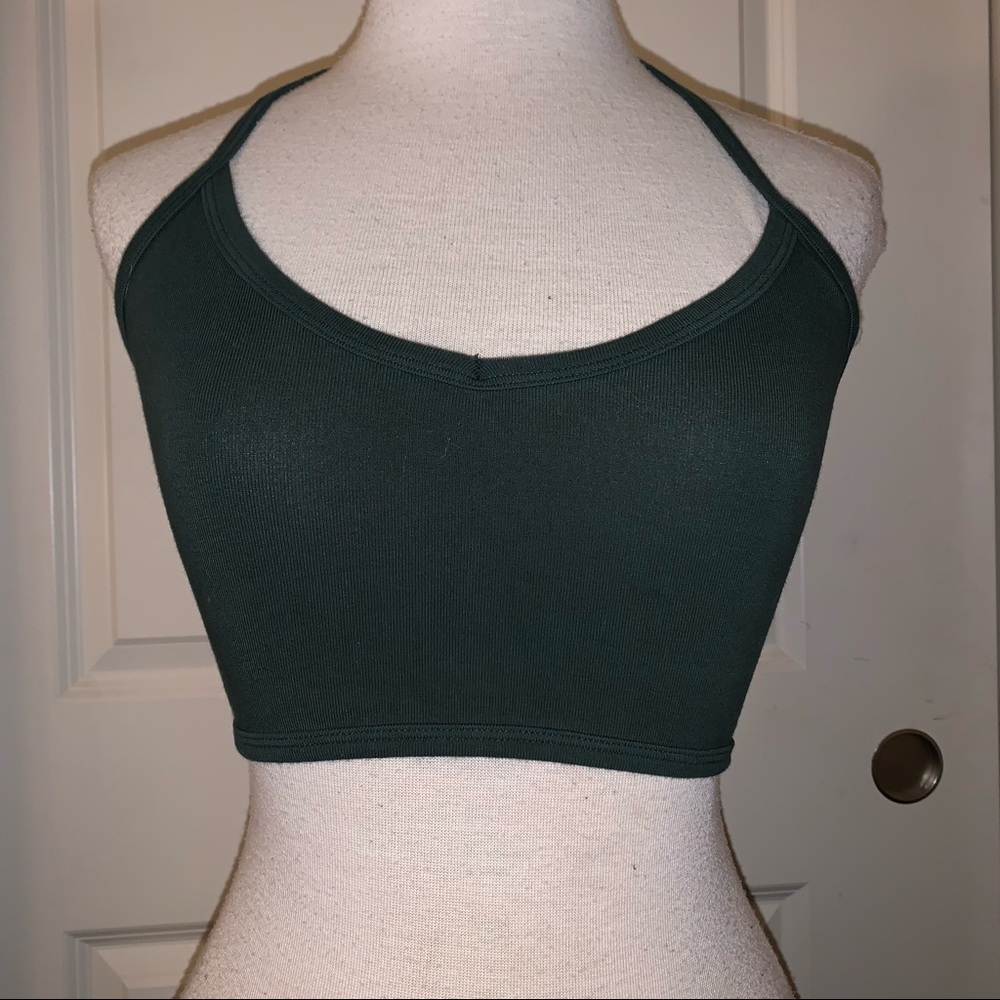 Brandy Melville Green Halter Top